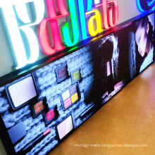 Hot sale advertising 3d led lightbox frameless display for Shop / Bus Stop / Cinema